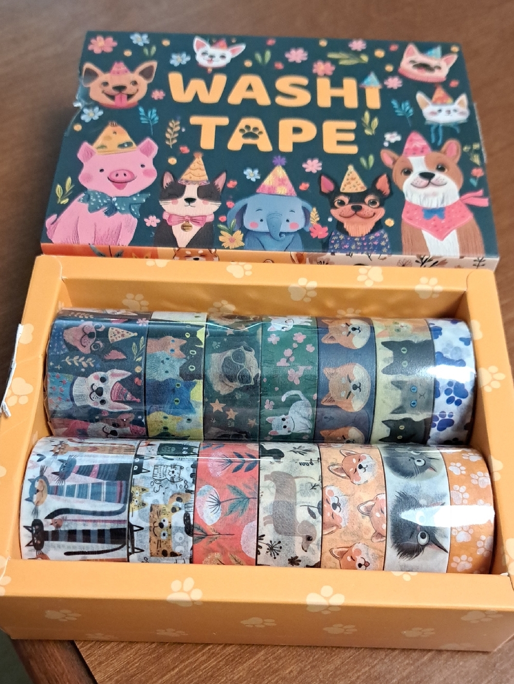 Washi Tape Set - Cute Animal Patterns (Multicolor)
